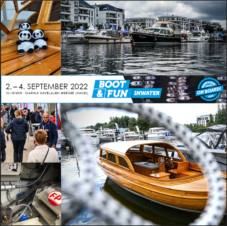 Happy to announce that #fischerpanda will be exhibiting at #bootundfuninwater in Werder near #Berlin  from 2 until 4 Sept. 2022. #electricmotor #electricdrive #electricboat.
