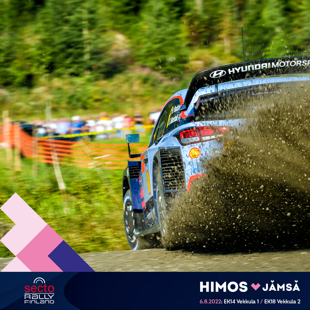 <a href="/RallyFinland/">Secto Rally Finland</a> saapuu #Jämsä'än huomenna lauantaina 6. elokuuta! 🏁 Menossa on mukana myös <a href="/JamsanK/">Jämsän kaupunki</a> #HimosJämsä #ralliareena'lla #Vekkula'n erikoiskokeilla 😍 Lue lisää: himosjamsa.fi/sectorally 👈