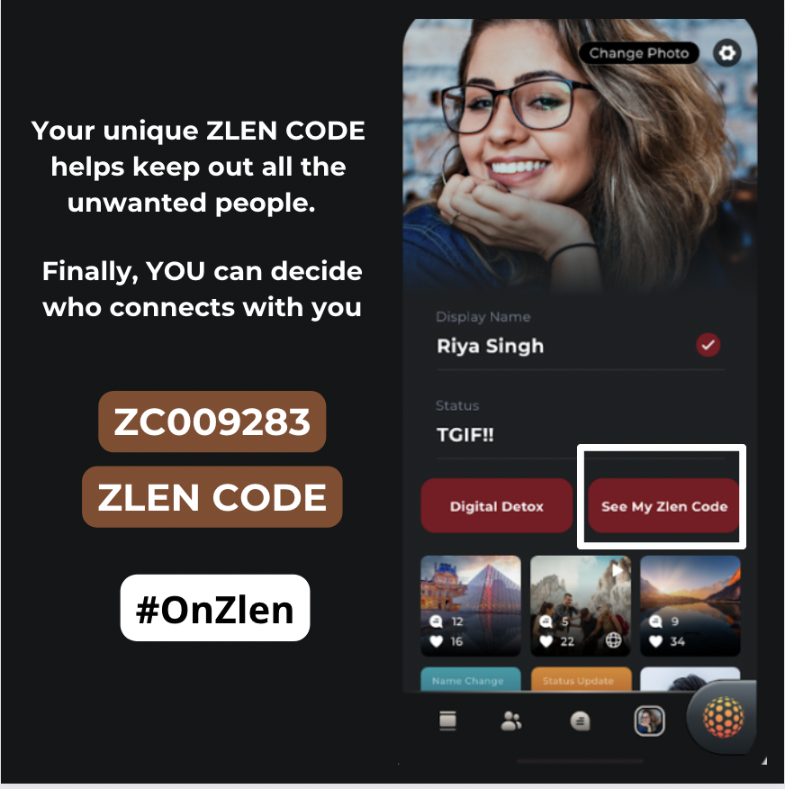 yourzlenapp's tweet photo. Time to take back control over your connections online! Get your ZlenCode &amp; filter out all unwanted contacts from your social &amp; messaging life.
https://t.co/e42rvdE65y
#Switch  #Zlen #privacy #SocialMedia #India #Secure #MakeInIndia #startups https://t.co/RaUPnrewjp