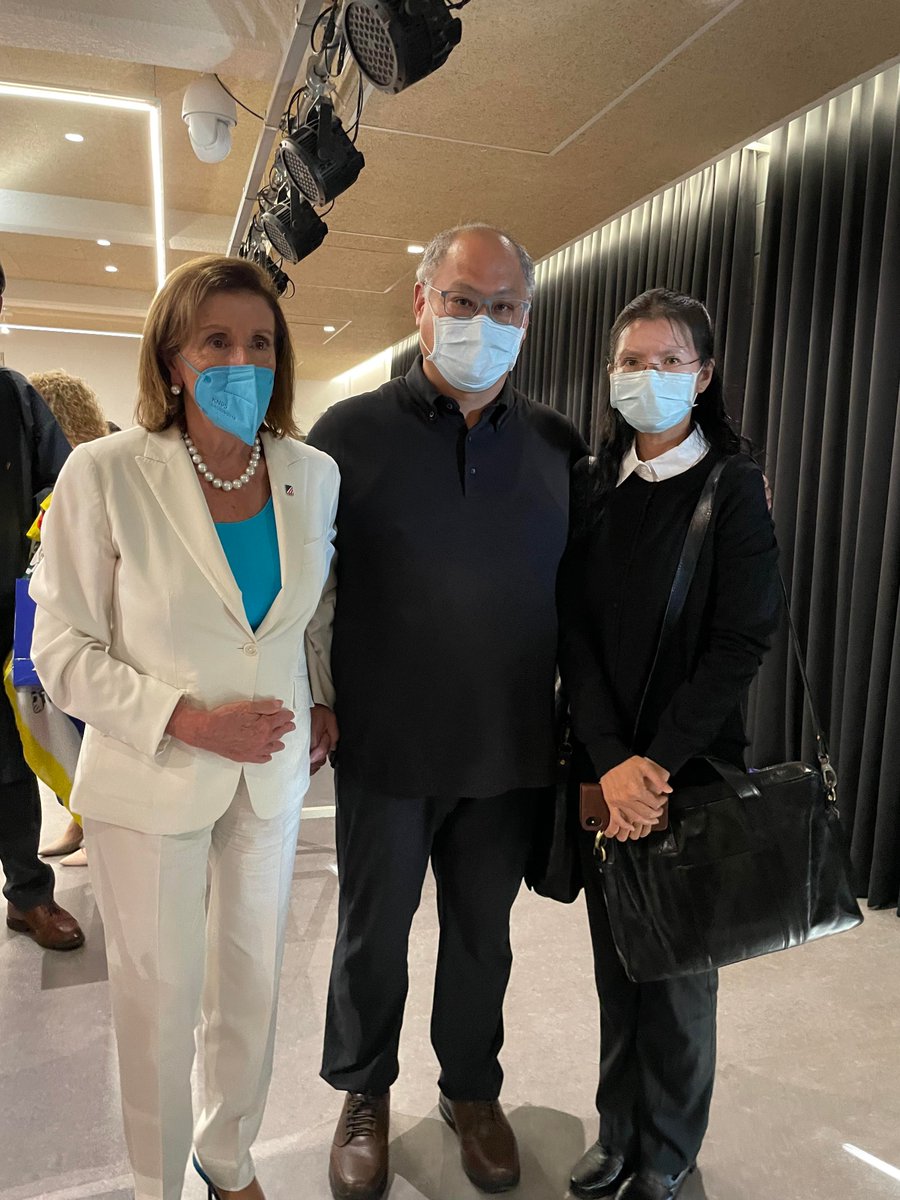 SafeguardDefend's tweet photo. Next week we will be posting an exclusive interview with #Taiwanese NGO worker #LeeMingche on our website. Find out how he was treated after #China disappeared him into secret #RSDL jail. Photo is of happier times this week meeting @SpeakerPelosi https://t.co/pcH0OzRUcx