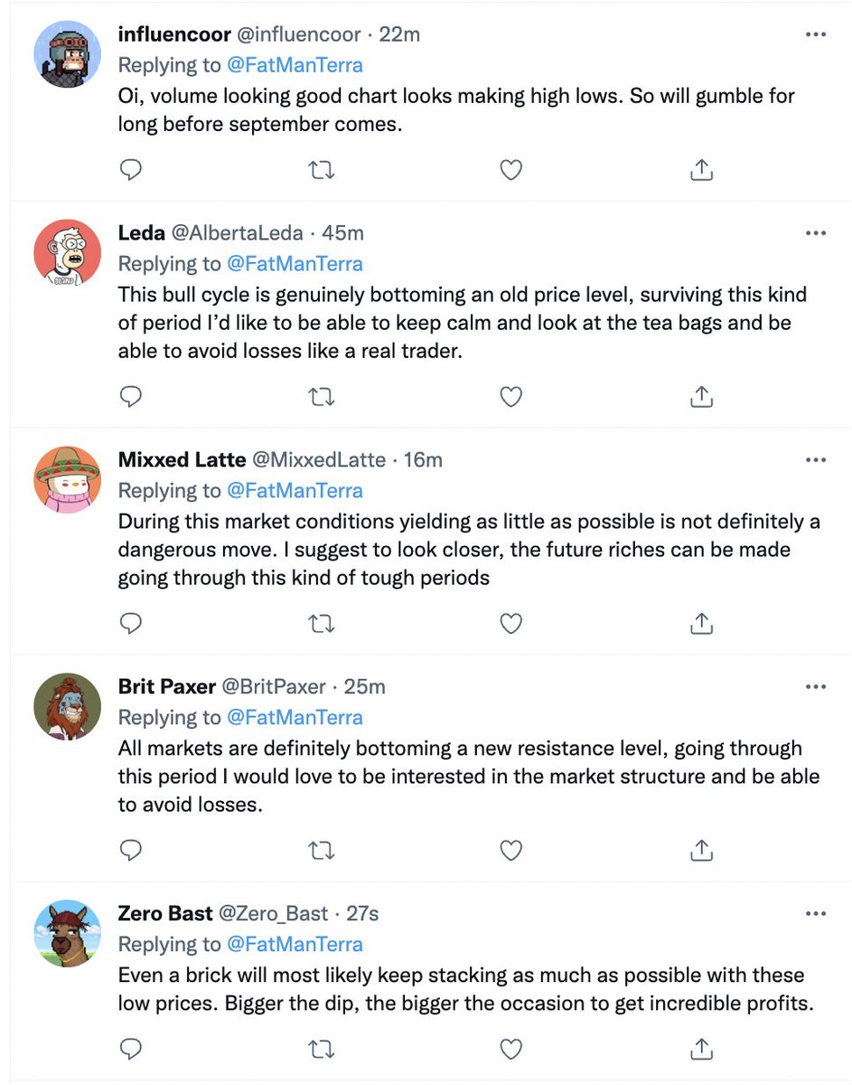 FatManTerra's tweet photo. In case you needed more evidence that the NFT minting scene is highly astroturfed and manipulated... A steady stream of NFT Twitter bots have accidentally honed in on this hard fork tweet because I mentioned tickers. Bots are used to create the illusion of organic NFT demand. https://t.co/1banXvTphr