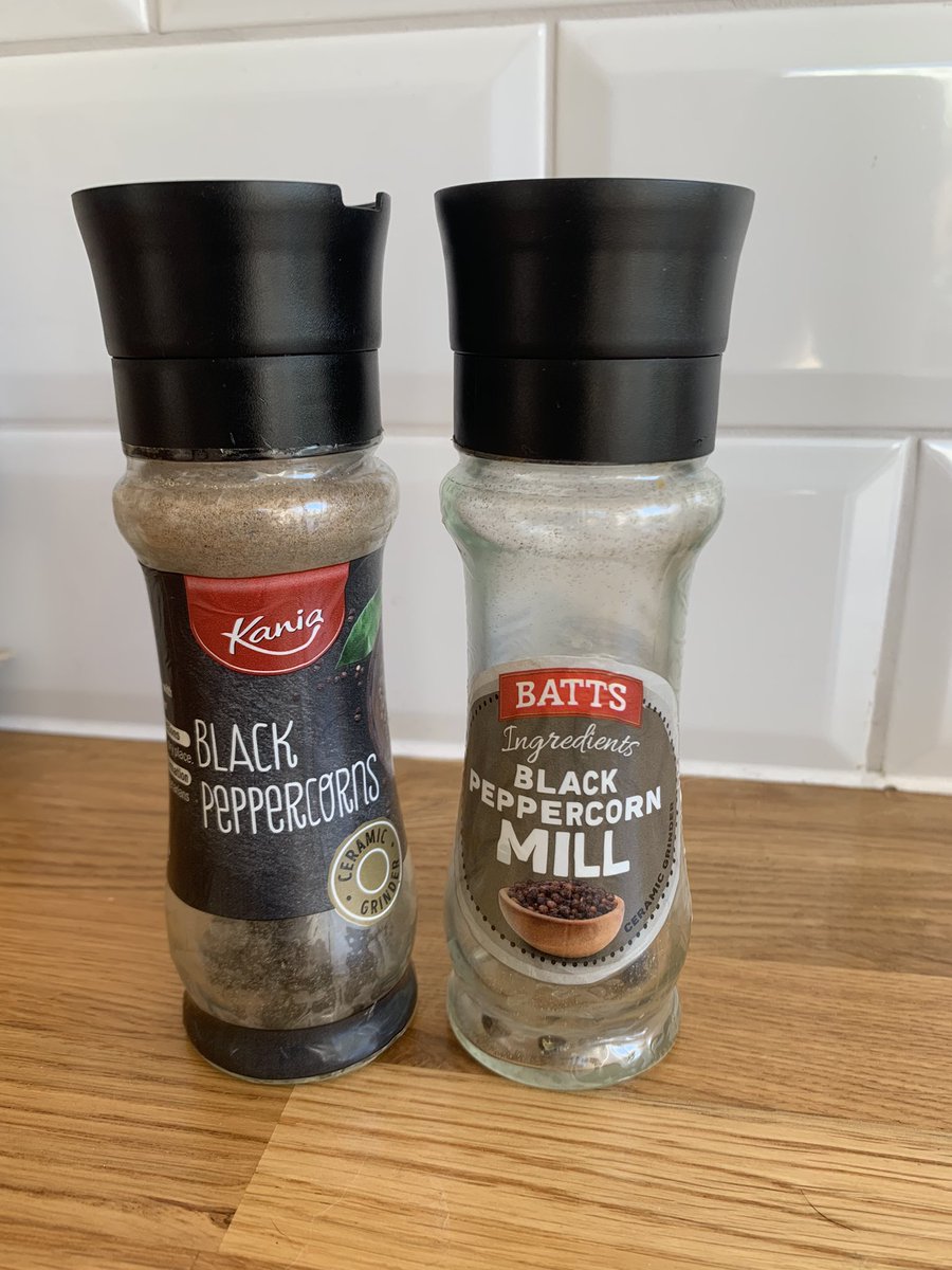 Dear <a href="/AldiUK/">Aldi Stores UK</a> <a href="/LidlGB/">@LidlGB</a> - what’s the secret to opening these peppermills to use up what’s left inside? Or are they just badly designed, and also non-recyclable? Thanks.