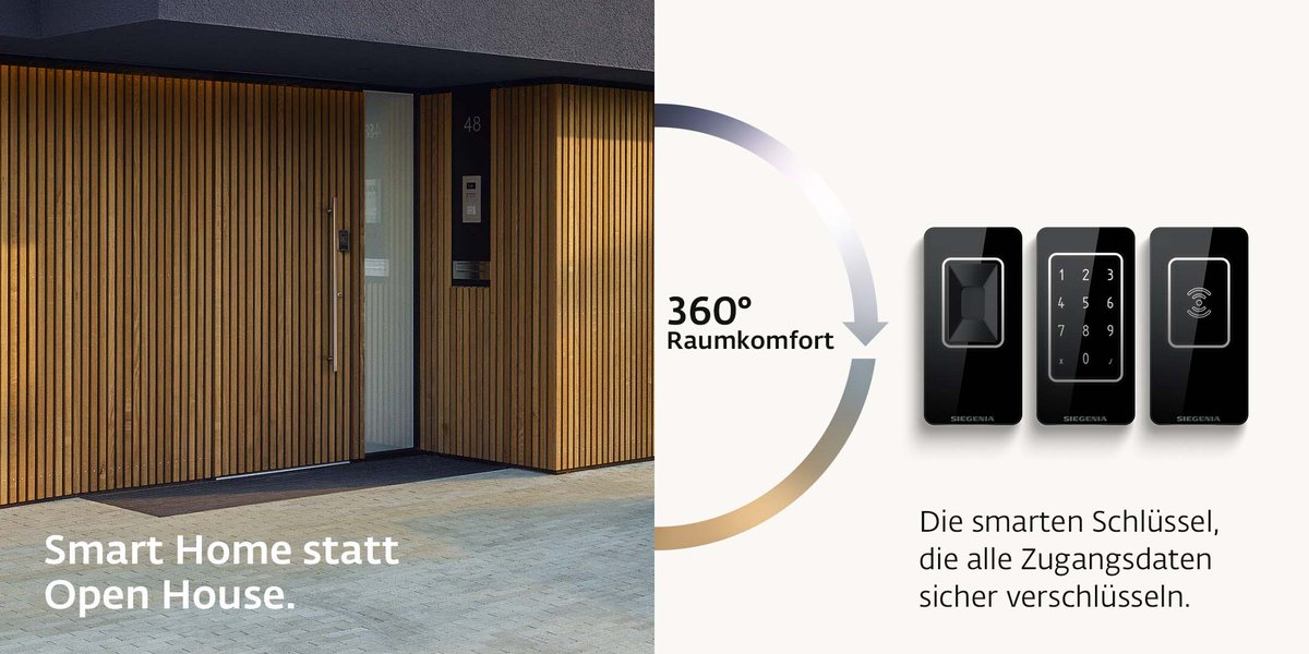 Sicheres #SmartHome mit #SIEGENIA dank leistungsstarker 128-Bit-AES #Verschlüsselung. 
Ob Fingerscanner, Keypad oder Transponder: Alle drei Systeme arbeiten über die zukunftssichere SI-BUS-Technologie. 
Mehr erfahren: ➡️ link.si/360graddatensi…