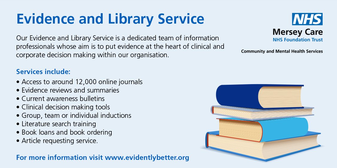 Mersey_CareJobs's tweet photo. For staff who need access to additional materials, we have libraries in four of our sites 📚

#nhs #nhsstaff #nhsemployees #research #study #library https://t.co/d0ssd4ukSX