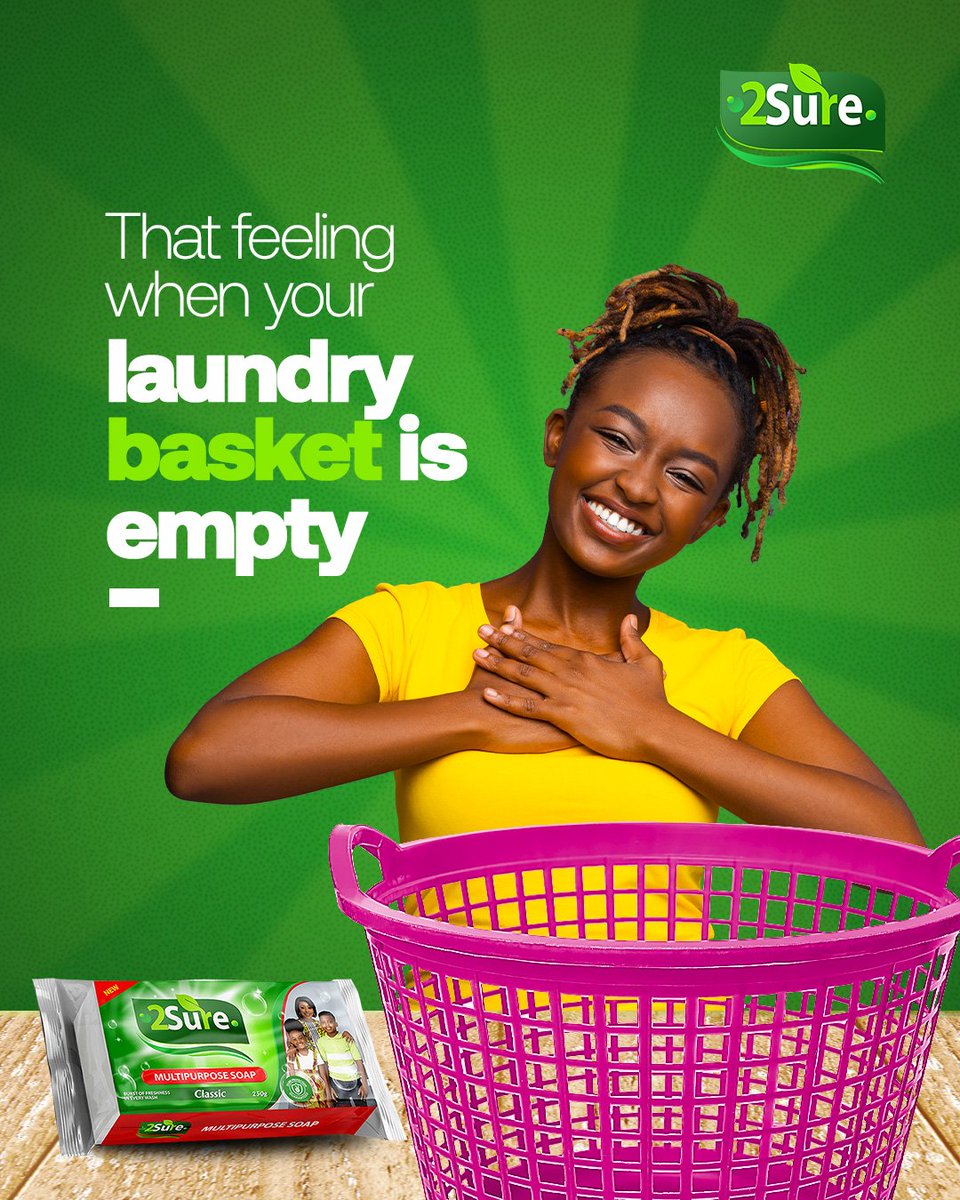 2SureNG's tweet photo. The satisfaction that comes after using our 2Sure multipurpose soap to clear out your laundry is unmatched! ππ
Plus itβs affordable! So what are you waiting for? Get yours today! π
#Be2Sure
#MultipurposeSoapBar
#2SureMultipurposeSoap https://t.co/OKQ2s6e17g