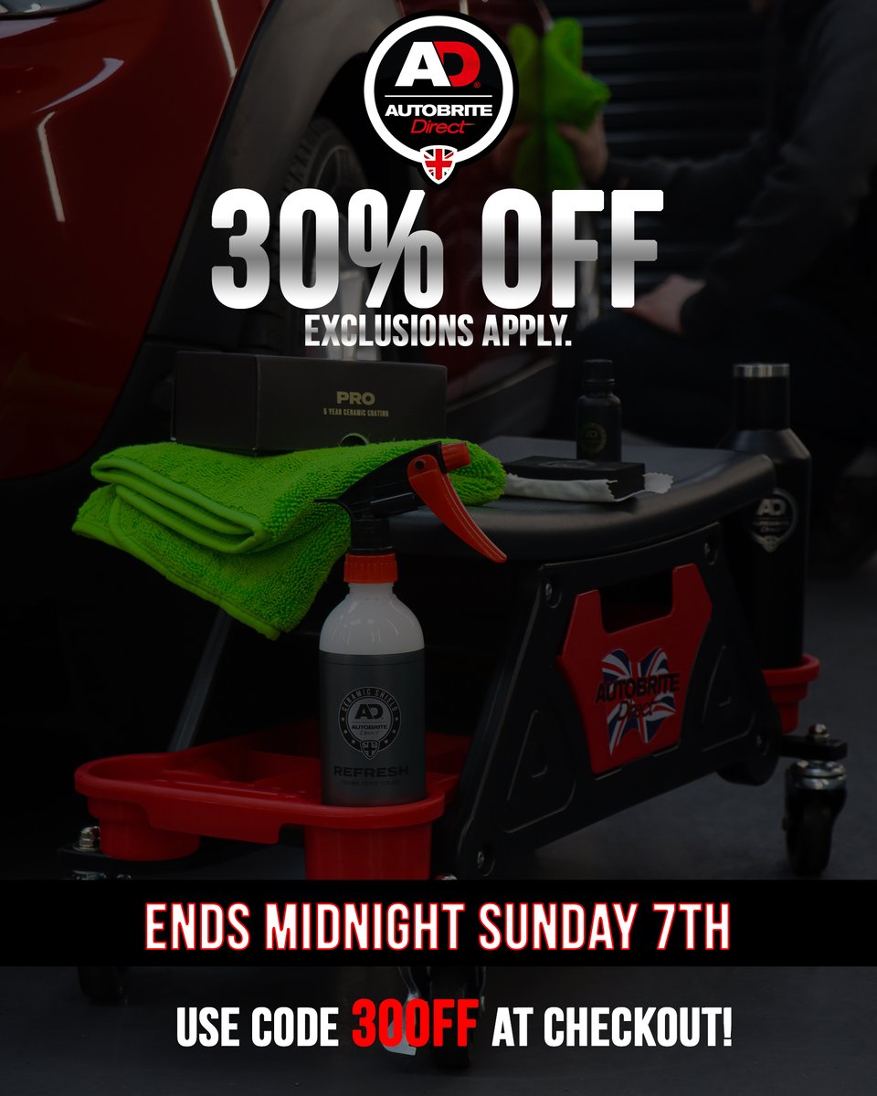 🚨 30% off starts now! 🚨

Take 30% off your favourite AD products this weekend with code 30OFF. 

Discount added at checkout to eligible items when code is entered. 

Available online &amp; in-store. 🛒

Ends midnight Sunday 7th August. ⏰

*Exclusions Apply*