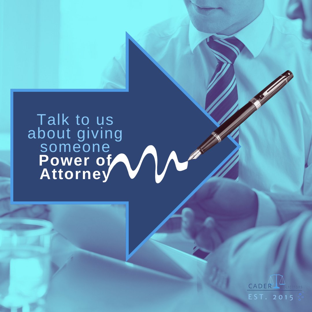 Cader_Solicitor's tweet photo. A Power of Attorney is a legal document that lets you give one or more person the power to make decisions and manage. 

If you would like more information or advice, please get in touch. 📞

#powerofattorney #lastingpowerofattorney #Legal_Knowledge #Legal #Lawyers #advice https://t.co/2AXKSiQkqf