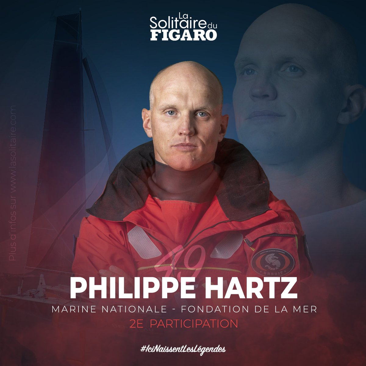 ⛵ Les 34 skippers de cette 53e édition de #LaSolitaire ⛵

🧐 <a href="/HartzPhilippe/">Hartz Philippe</a> participera à sa 2e Solitaire ! Dans la <a href="/MarineNationale/">Marine nationale</a> depuis 17 ans, il vise une place dans le haut de tableau cette année ! 🔝

Plus d'infos 📲 bit.ly/3QdDUrk

<a href="/FondationMer/">Fondation de la Mer</a>