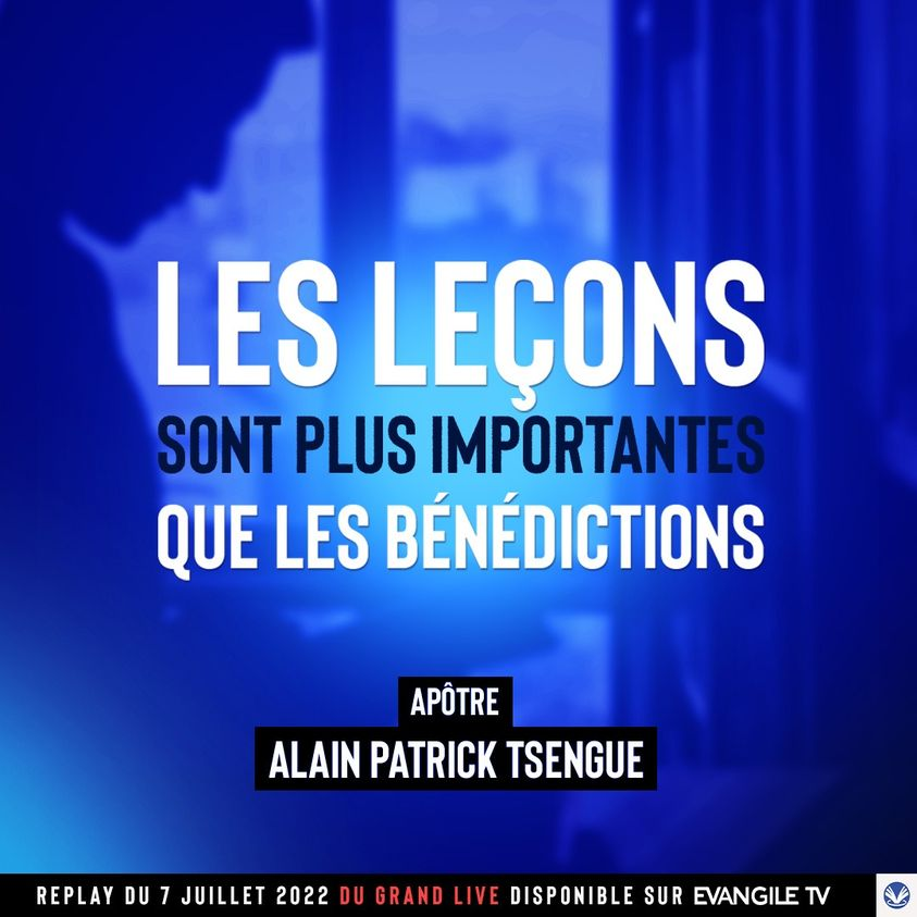 Evangile_TV's tweet photo. Ne fais pas l'erreur de courir après les bénédictions et de refuser les tempêtes, car il se peut que la leçon qu'il souhaite t'apprendre t'amène vers de nouvelles grâces.
Le replay du Grand Live du mois de juillet est disponible sur notre chaine YouTube EVANGILETV 🔴
#EVANGILETV https://t.co/OGNw3lWwSj