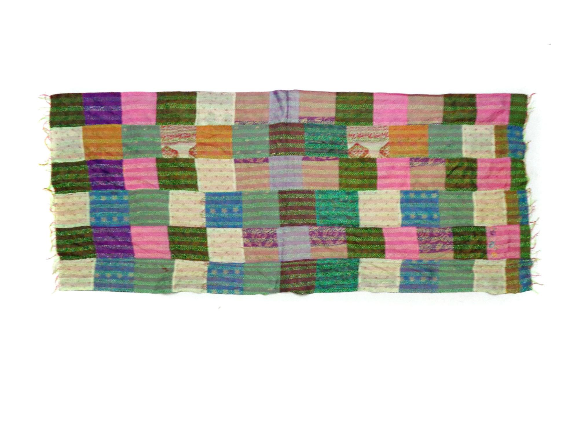 Handmade patch work long Silk Kantha Scarf Neck Wrap Stole Dupatta headband Collar Neckerchief Scarves KU29