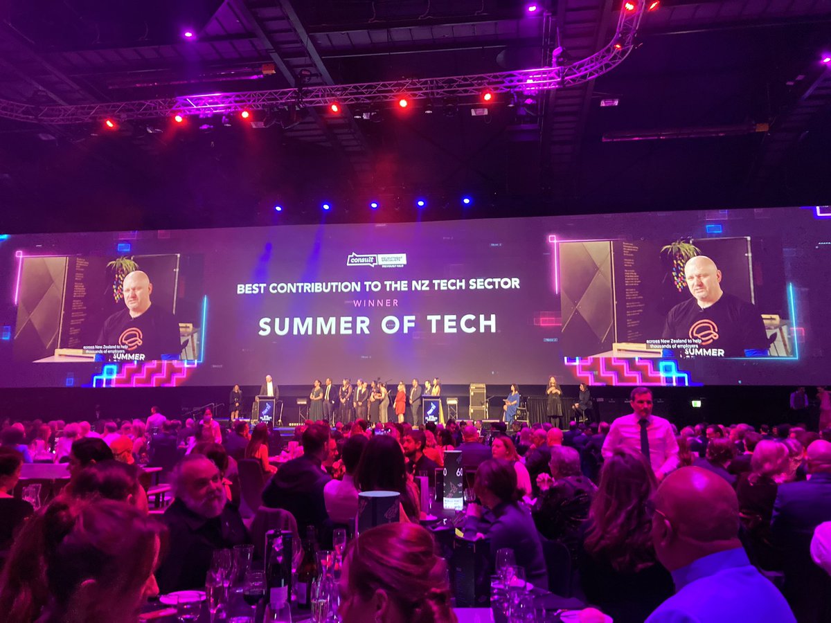 Omg omg omg <a href="/summeroftech/">Summer of Tech</a> won best contribution to the NZ tech sector at #HTANZ

Extremely well deserved team. Love what you've been doing!