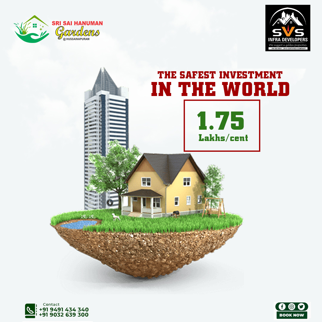 svsinfraKurnool's tweet photo. THE SAFEST INVESTMENT in THE WORLD is LAND...
✅Rs.1.75 lakhs/Cent ONLY
✅Call now : +91 90326 39300
✅Sign up: https://t.co/Gwi9daZ9T1

#svsinfradevelopers #openplotsnearme #openplotsavailable #openplotsforsale #openplots #Kurnool #properties #orvakal #srisaihanumangardens https://t.co/NM3m1iKd4U