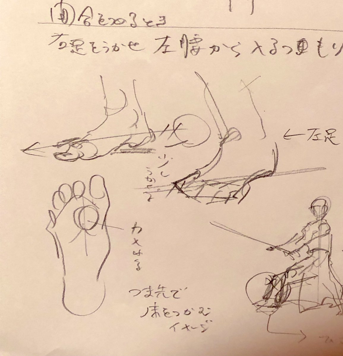 ディテールを詰めるため剣術の座学を見直しているんですけれどkappoを履いた時の歩きかたが剣士のそれで「!!」となった。これで二直線歩行をしてなんば歩きをすれば……!!!?
#悪筆御免 