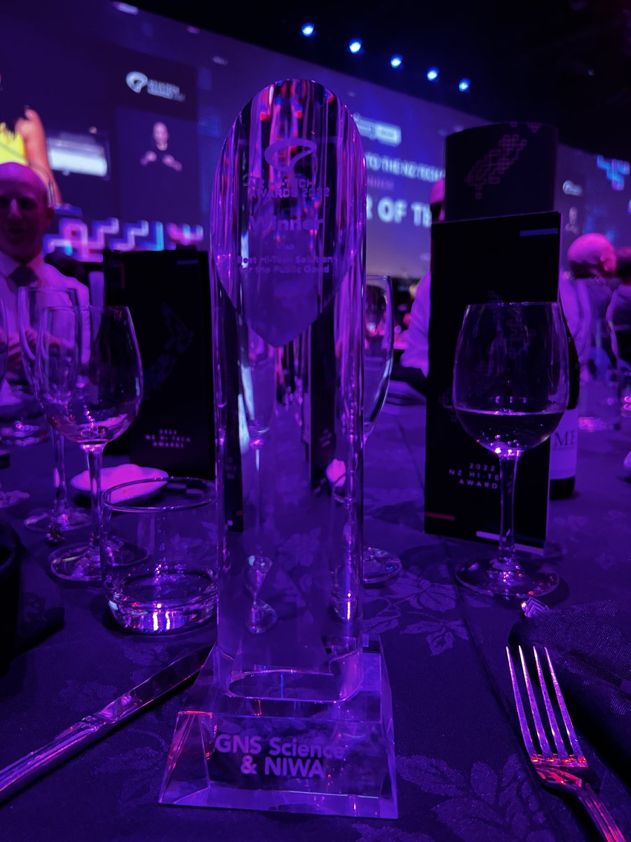 RichardWoodsNZ's tweet photo. So @gnsscience and @niwa_nz with @EQCNZ won the @NZHiTechAwards for Public Good category! AWESOME! https://t.co/Os7tpplsBM
