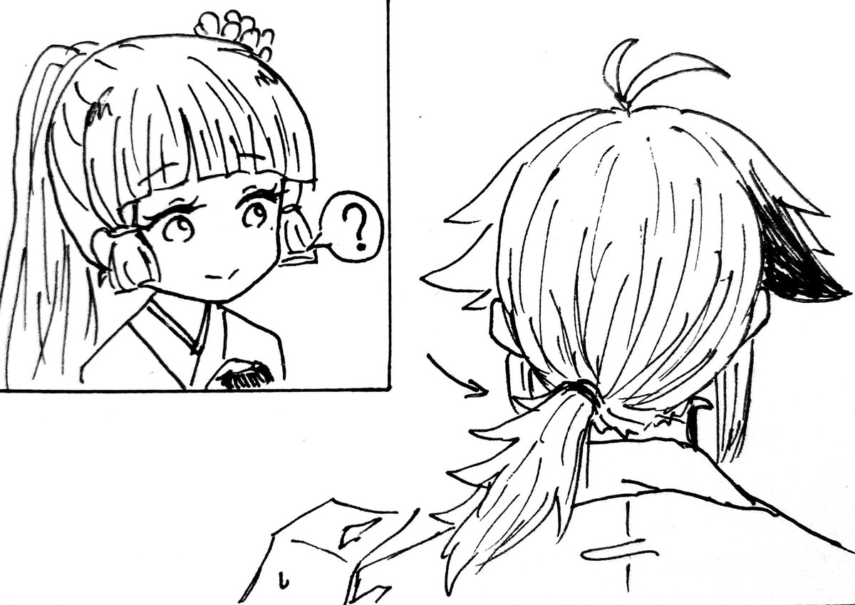 Doing hair ✨ 
(continuation aka part 2)
.
#kazuyaka 