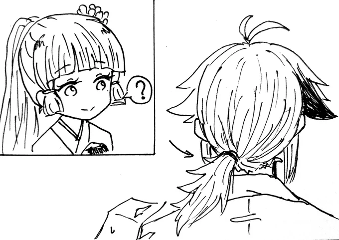 Doing hair ✨ 
(continuation aka part 2)
.
#kazuyaka 
