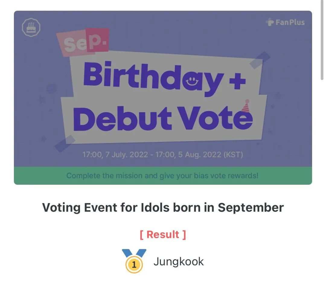 _hann__1505's tweet photo. Jungkook đã CHIẾ THẮNG Fanplus với số vote 3.8B 🎉🎉🎉
CAO NHẤT TRONG LỊCH SỬ vote sinh nhật idol 💜 https://t.co/sae7c6DK6a