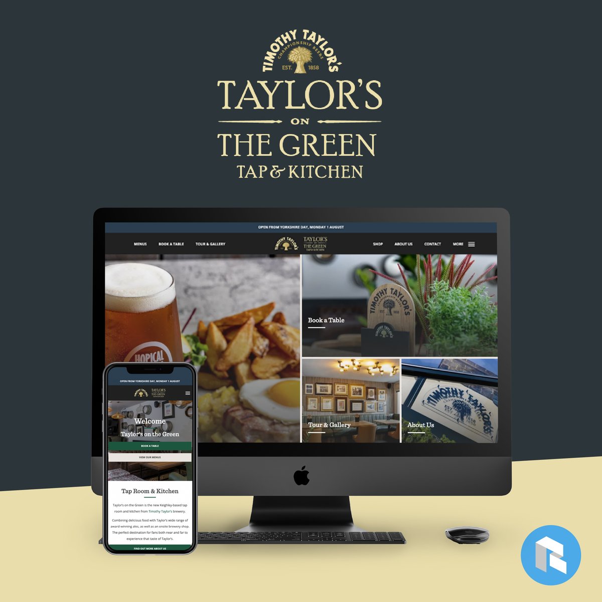 RejuvenatePro's tweet photo. Congrats to our friends at @TimothyTaylors this week they opened Taylor's on the Green their new Taproom and Kitchen! Rejuvenate assisted by putting together the website, check it out https://t.co/rDtaSY3F6t

#webdevelopment #clientlaunch https://t.co/SUB2s3Uh80