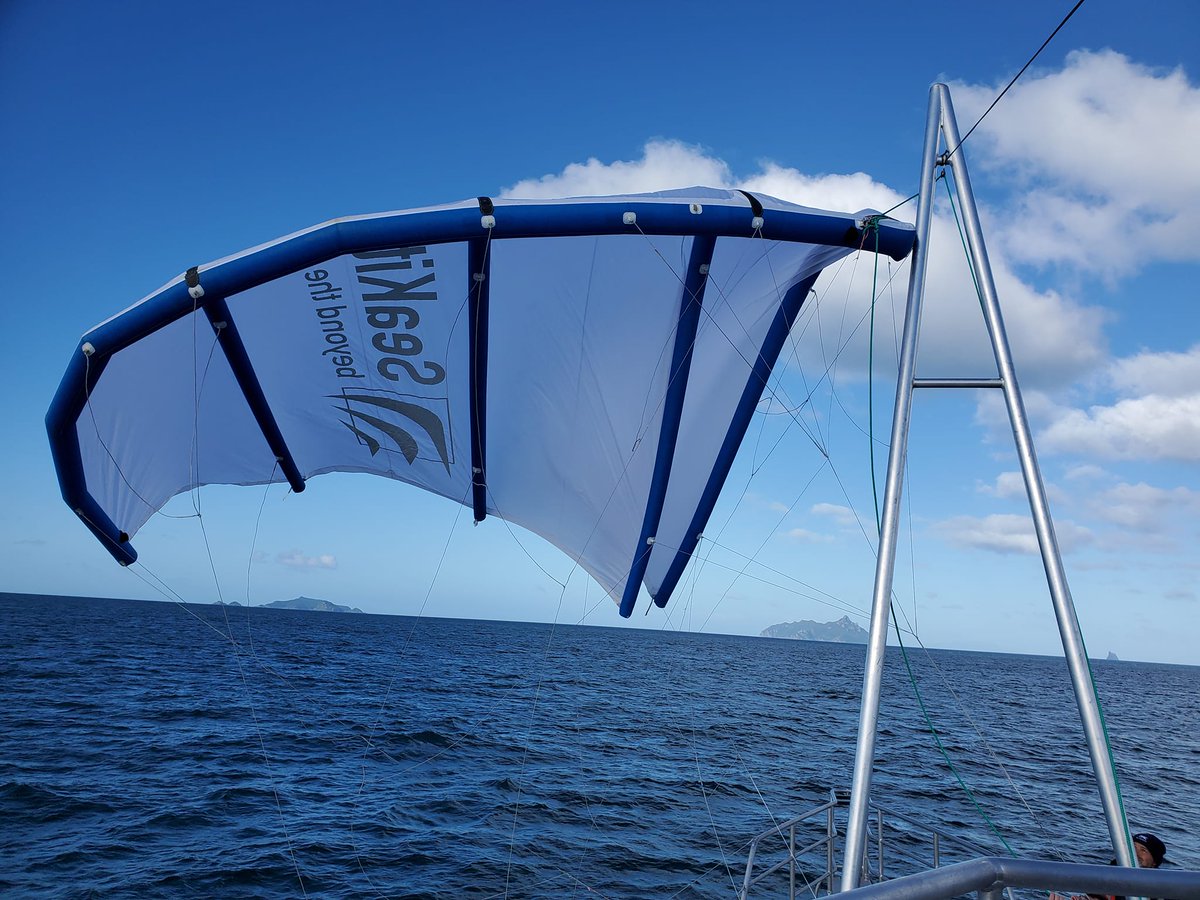 BeyondTheSea_YP's tweet image. ❗️Notre système de traction des navires par kite 
#SeaKite installé à bord du yacht de 24 mètres Deo Juvante en Nouvelle-Zélande ! 👍
#Maritime #Transport #Energie #vent