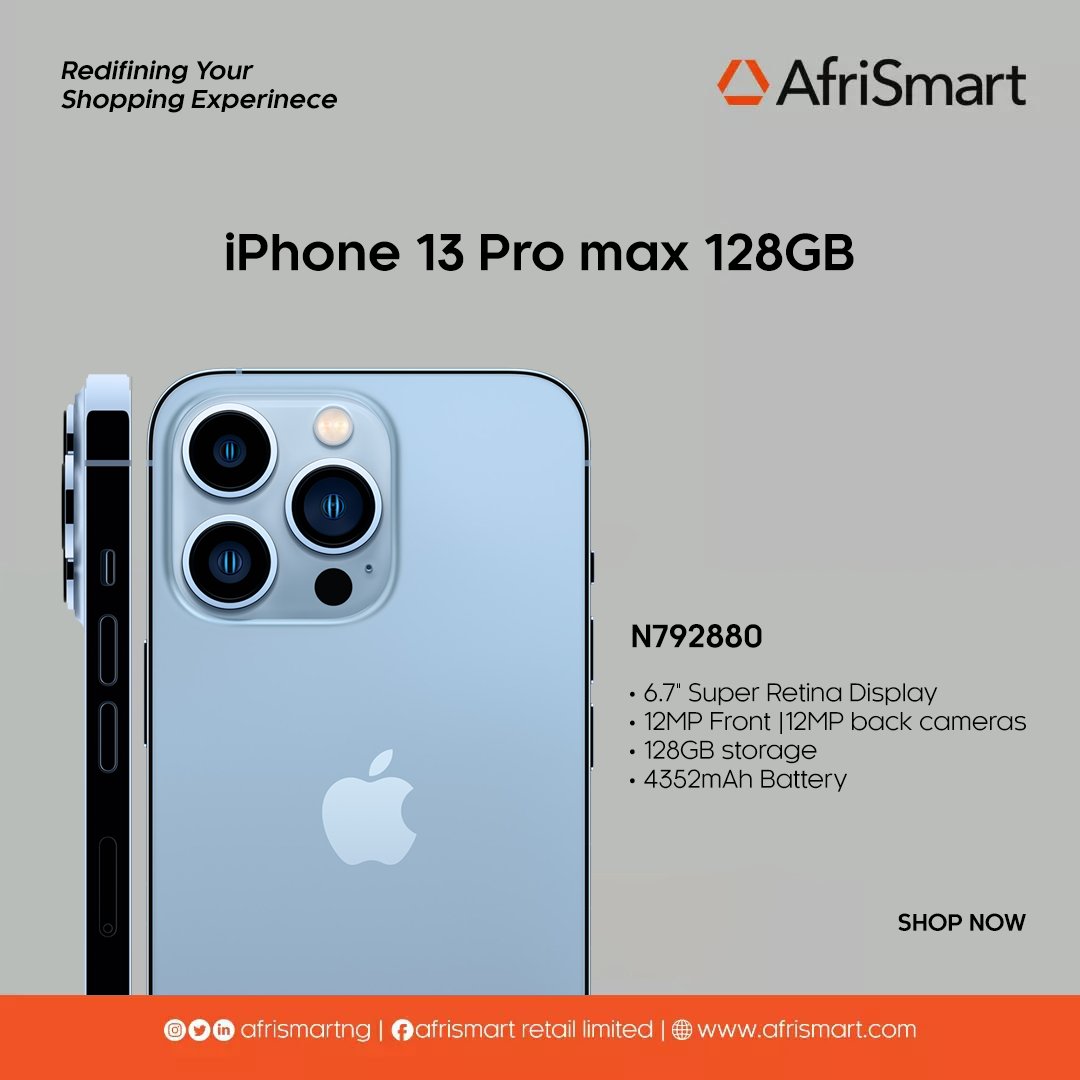 AfrismartNg's tweet photo. Experience a whole new level of first class shopping π and consumer satisfaction! πβ€οΈ
#iphone13promax
Visit https://t.co/s4c8WULAam to place your order today!
π08172758440
#TGIF #apple #Afrismart #phonesandmore #redefine #iphone13
#buynowpaylater #friday #shopping https://t.co/TVdlHCiqoU