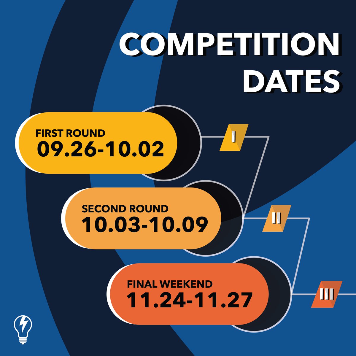 Save the date!

#CreativeShock2022 official dates for three competition rounds are out which means that the registration will begin shortly.

Stay tuned, more information coming soon.