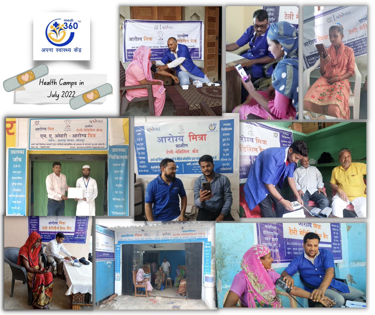 Medi360Pvt's tweet photo. 8 Health Camps
8 Different locations at Uttar Pradesh
100+ Online Consultations
#digitalhealthcare #telemedicine #telemedicineawareness
#proactivehealthcare #aarogyamitra #ArogyaMitra
#enterpreneurship #medi360 #healthcare #healthcamps #azaadikaamritmahotsav https://t.co/CasvJx6HMI