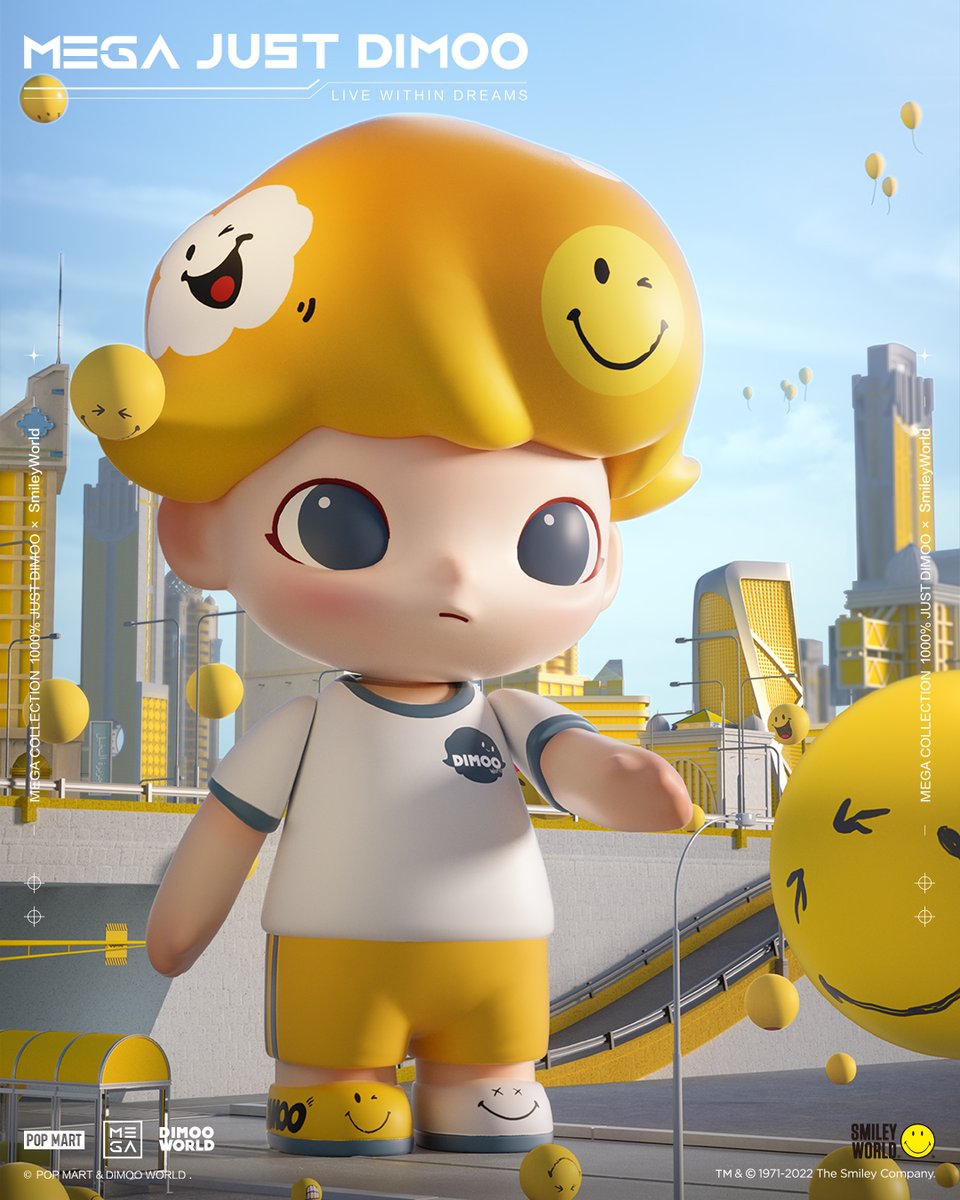 ???MEGA コレクション 1000％ JUST DIMOO × SmileyWorld【限定品 