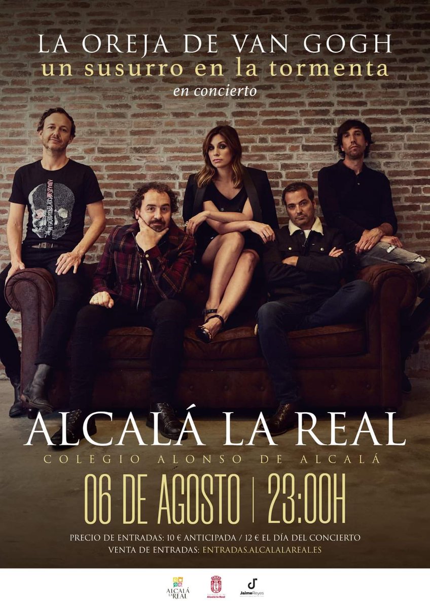 Cuenta atrás para el concierto de mañana sábado de la <a href="/laorejadevgogh/">La Oreja de Van Gogh</a> en <a href="/Alcala_la_Real/">Alcalá la Real</a> 

🎫entradas.alcalalareal.es 
🕰 23.00 h.