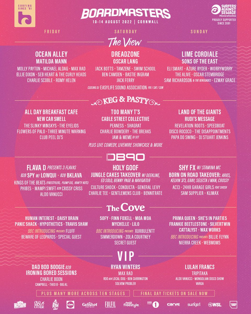 Boardmasters (@boardmasters) on Twitter photo Stage Splits are HERE & looking mighty fine in the sunshine π Plus you can now download the official App for set times & schedules ππ½ββοΈβ 
β 
Don't miss out - final VIP Camping, VIP Day & GA Day tickets are available at boardmasters.com
#Boardmasters2022 #SeeYouAtTheBeach Stage Splits are HERE & looking mighty fine in the sunshine π Plus you can now download the official App for set times & schedules ππ½ββοΈβ 
β 
Don't miss out - final VIP Camping, VIP Day & GA Day tickets are available at boardmasters.com
#Boardmasters2022 #SeeYouAtTheBeach