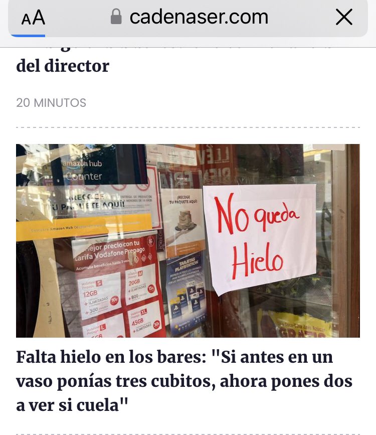 Ya podía tener la "muerte" de nuestros glaciares el mismo hueco en los medios que los hielos de los cubatas