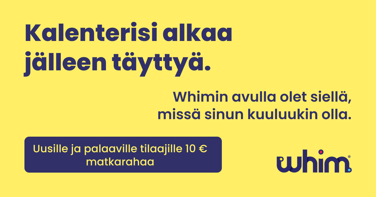 Kalenterit täyttyvät taas arjen hulinoista, liikkumistarve kasvaa ja HSL 30 lippu voi tuntua tarpeelliselta. 💛 Siksi tarjoammekin nyt uusille ja tauolta palaaville HSL 30 ja HSL 30 opiskelijalipun tilaajille 10€ matkarahaa! Lue lisää kampanjasta: whimapp.com/helsinki/kampa…