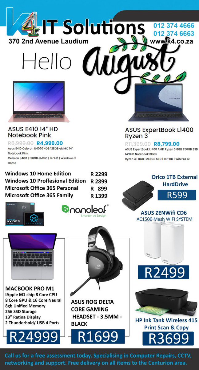 K4Computers's tweet photo. #capitec or  #fnb doesn’t matter! Just come to us for all your IT requirements https://t.co/u9BhaJPoTZ