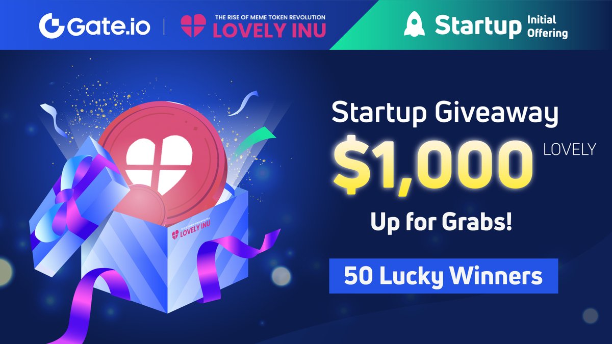 🥳 Gate.io Startup x @Lovely_finance is giving away $1,000 in $LOVELY!

🎁 50 Lucky users will be selected 🧧

To enter:
✅ Follow&amp; Like
✅ RT &amp; Tag friends
✅ JOIN NOW: gate.io/startup/560?ch…

#gateiostartup  #cryptocurrecy #Giveaways