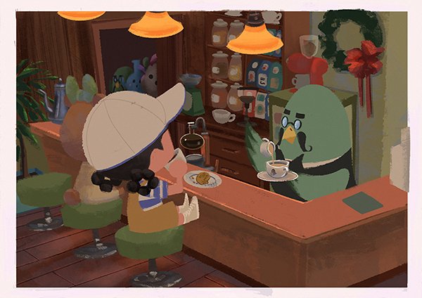 siobeleeart's tweet photo. Some process shots of an old study! 
does anyone still play acnh?👀#AnimalCrossingNewHorizons #procreate https://t.co/1R6XYHDMRq