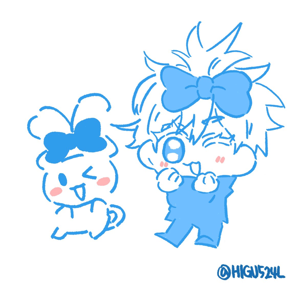 고죠 시나모롤 둘다 리본 찰떡이야~