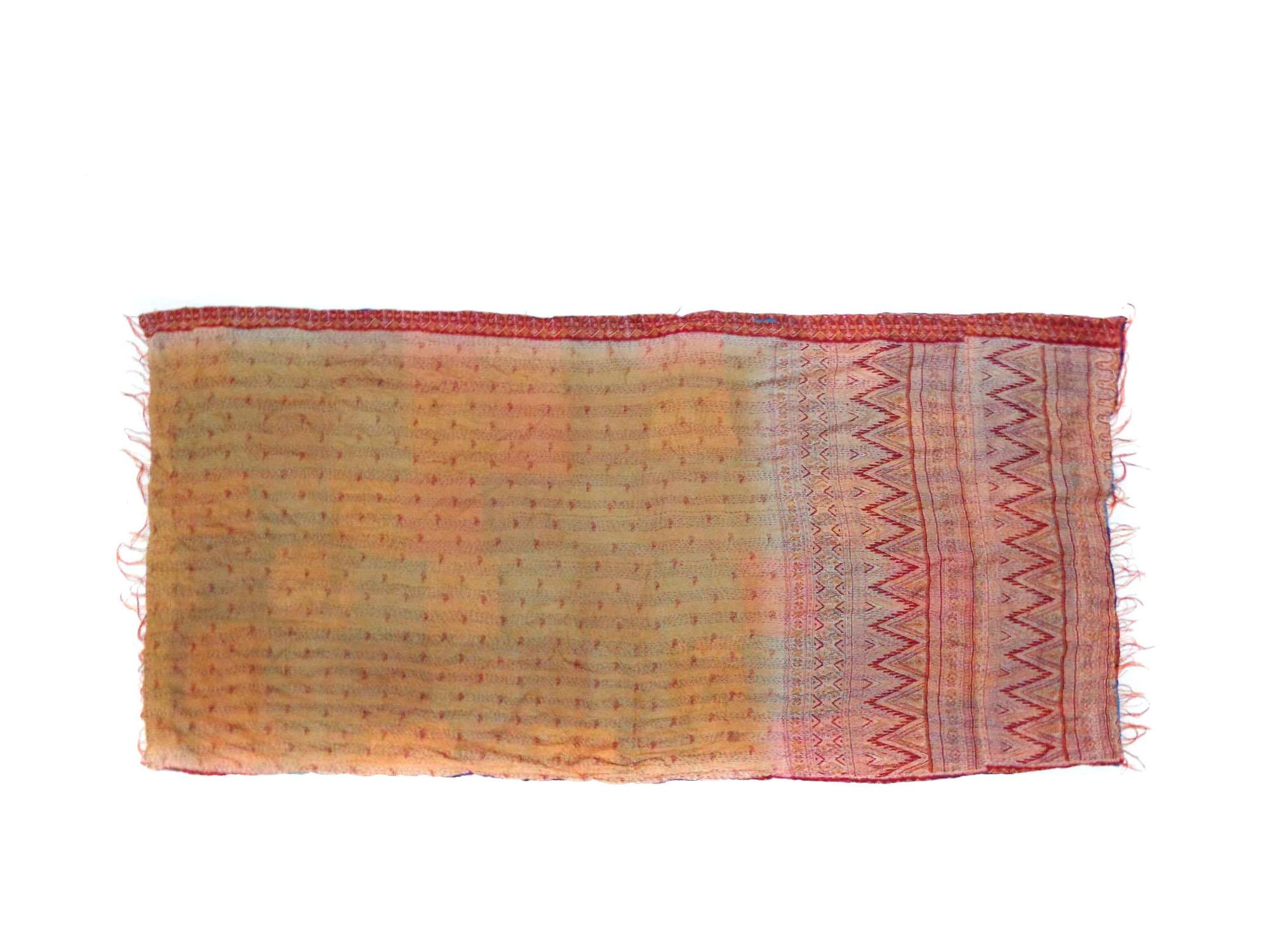 Handmade patchwork long Silk Kantha Scarf Head Wrap Stole Dupatta headband Collar Neckerchief Scarves KU18