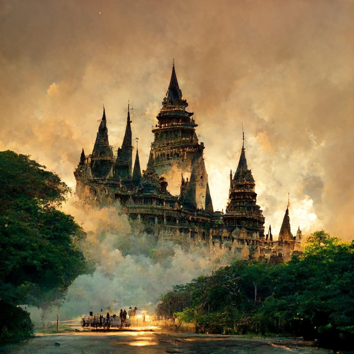SwishandFlickTH's tweet photo. ก็คือนี่ลองให้ AI มาวาด Hogwarts แบบว่าถ้าอยู่ประเทศไทย คือปังเว่อร์! สะพรึง แอบหลอน จับไม้กายสิทธิ์แน่นกว่าเดิมละหนึ่ง #HarryPotter #โบกนิดสะบัดหน่อย #midijourney #แฮร์รี่พอตเตอร์ #Hogwarts https://t.co/n1Wa4rw8A9