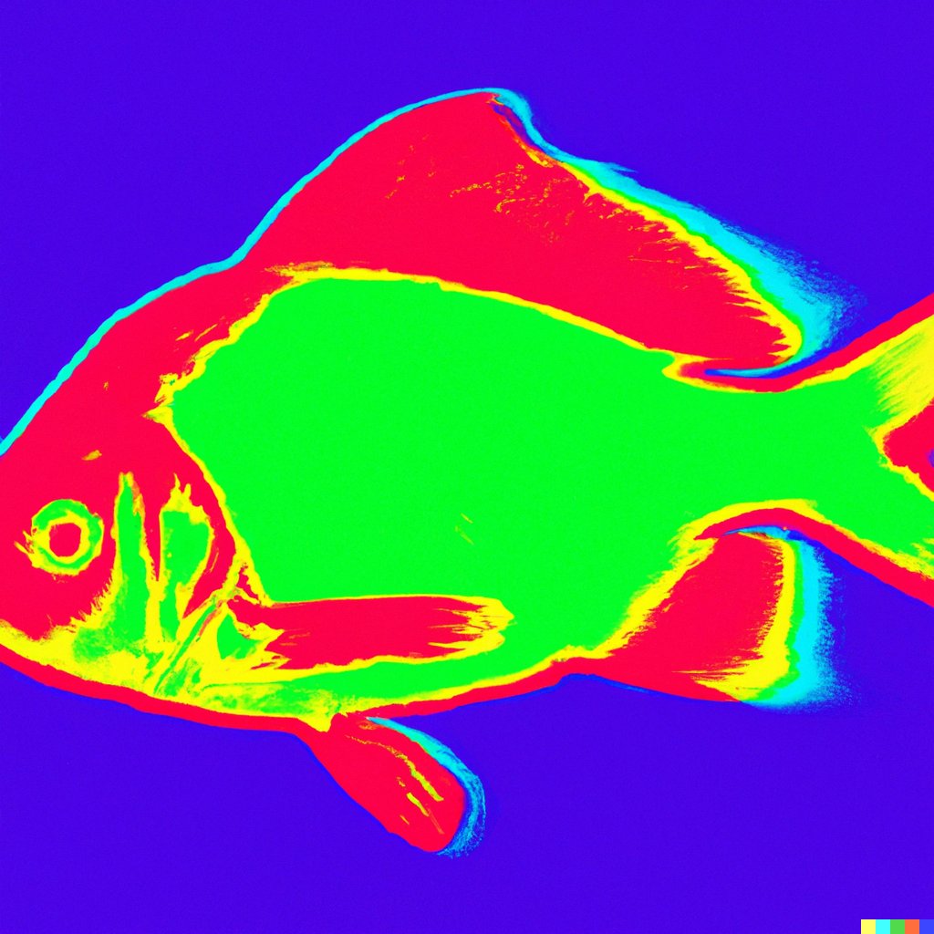 _JacobStone's tweet image. Day 7 of 50!

Today I wanted to see how well it could recreate the style of other artists. It did pretty well but it looks more like a thermal camera than a painting.

“An Andy Warhol style painting of a fish”

#50DaysOfDallE #dalle #dalle2