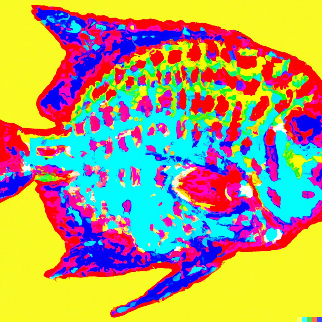 _JacobStone's tweet image. Day 7 of 50!

Today I wanted to see how well it could recreate the style of other artists. It did pretty well but it looks more like a thermal camera than a painting.

“An Andy Warhol style painting of a fish”

#50DaysOfDallE #dalle #dalle2