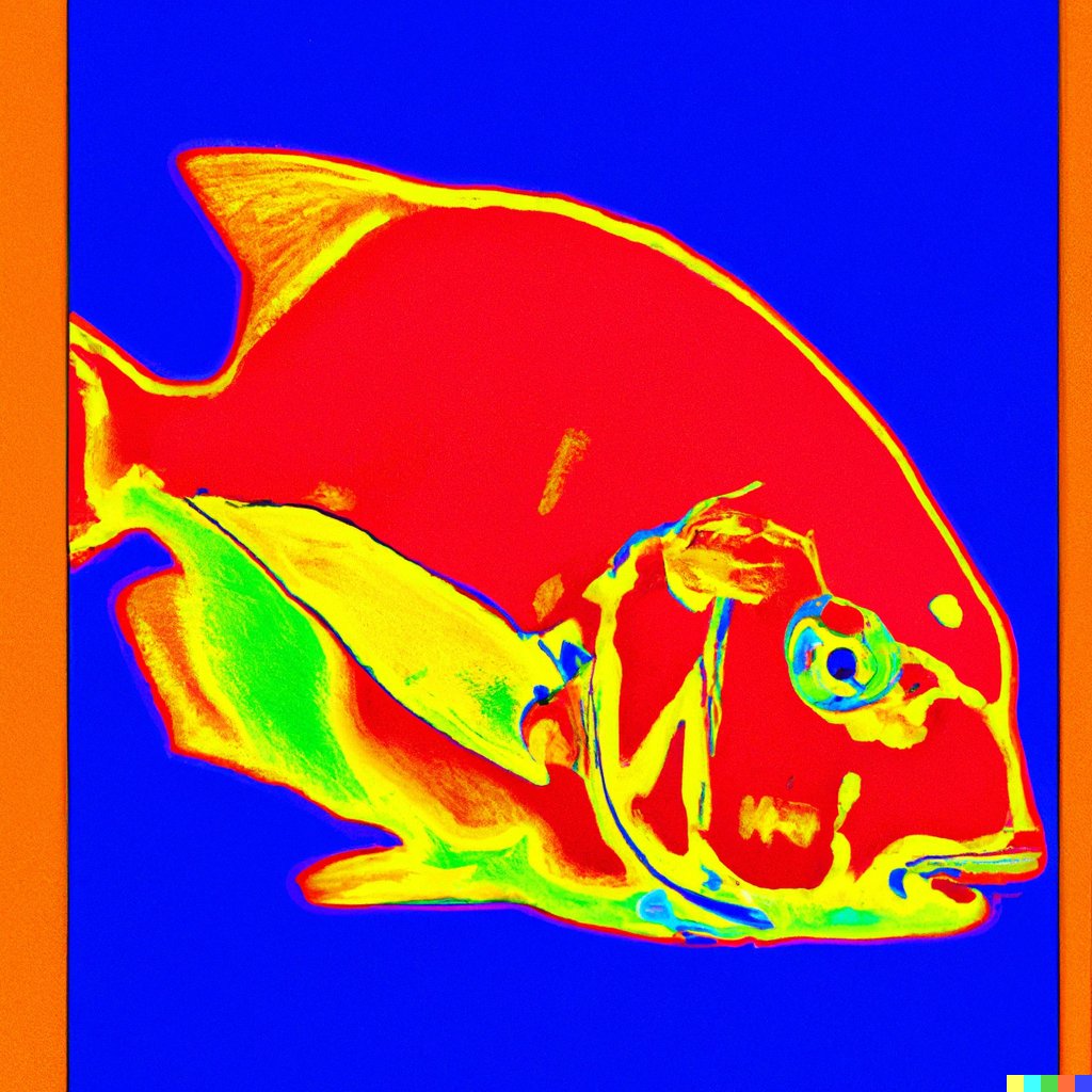 _JacobStone's tweet image. Day 7 of 50!

Today I wanted to see how well it could recreate the style of other artists. It did pretty well but it looks more like a thermal camera than a painting.

“An Andy Warhol style painting of a fish”

#50DaysOfDallE #dalle #dalle2