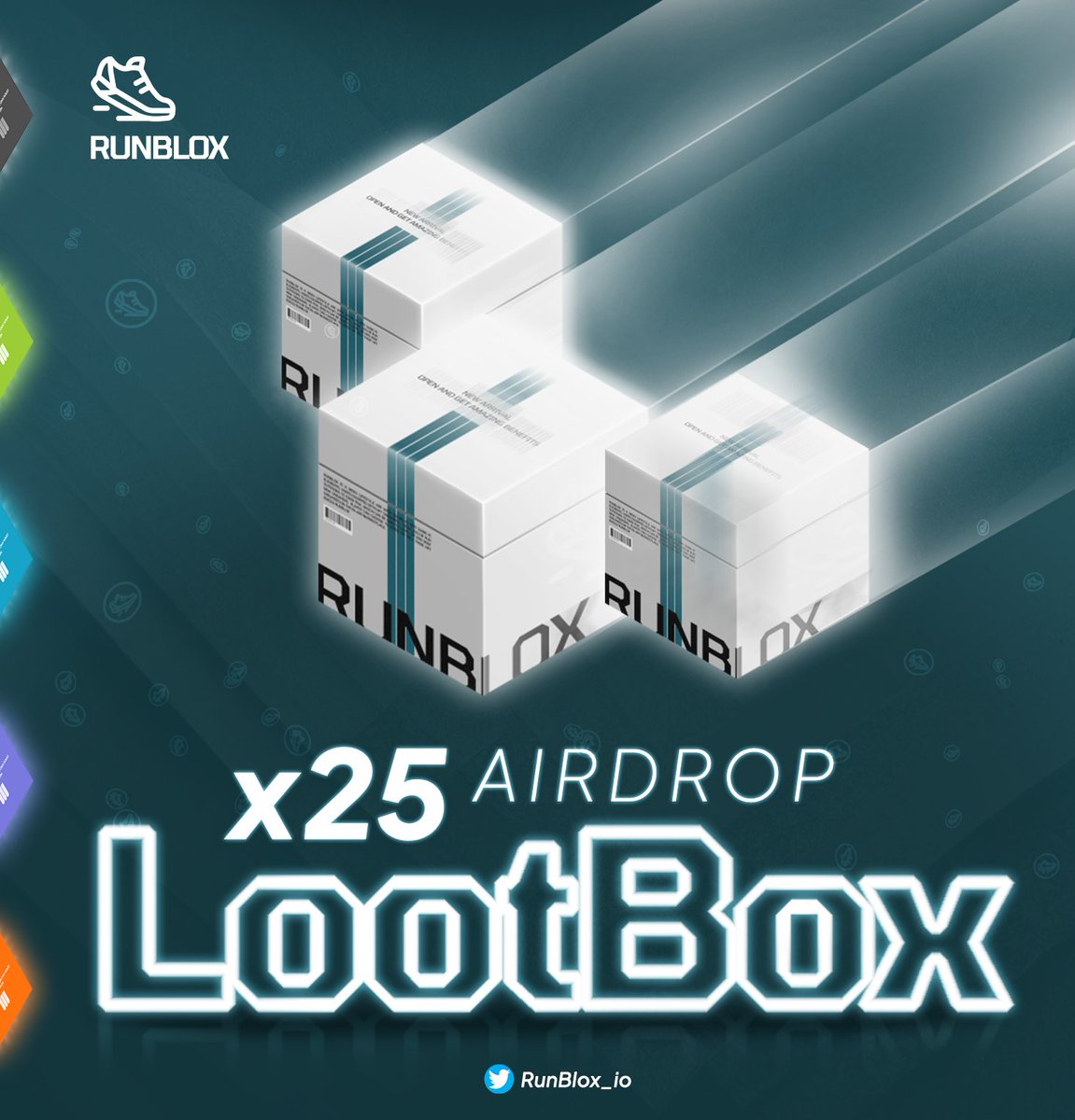 RunBlox_io's tweet image. Surprise 🙌

We have decided to airdrop 25 #LootBox to our amazing community ❤️ 

Rules :
🔹❤️ + RT both posts 👇
🔹Follow @RunBlox_io 
🔹Join Discord
🔹Fill the form: forms.gle/BW1Co5ph2sKFQP…

Good Luck😃
Winners will be announced live on LootBox launch day🔃

#M2E #NFT #RunBlox
