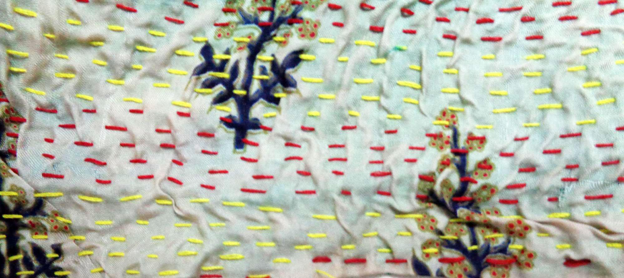 Silk Kantha Scarf Head Wrap Stole Dupatta Collar Neckerchief Scarves KU10