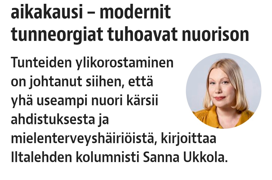 Tämä ei ole totta. Mielenterveyden ja tunteiden tutkimukselle on oma tieteenalansa: psykologia. Siinä on havaittu, että tunteiden käsittelyn oppiminen vähentää mielenterveyden oireilua. Suuri osa oireilusta johtuu tunteiden välttelystä tai tukahduttamisesta.

1/2