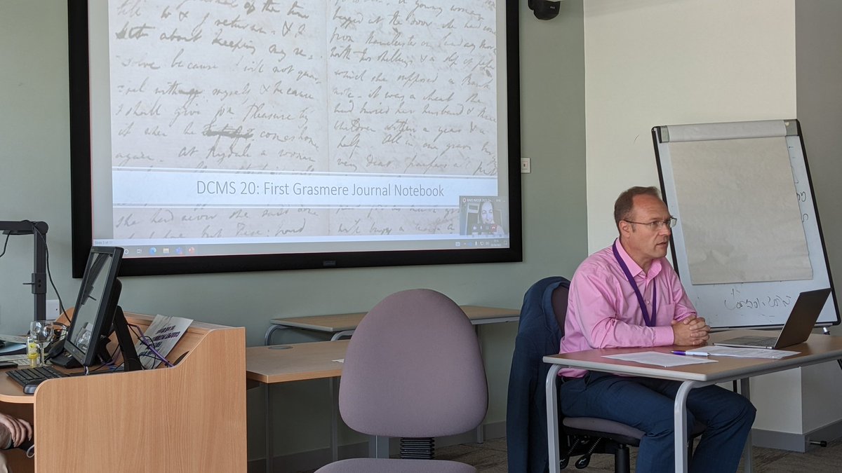 #NewRom22 session on new electronic version of Dorothy Wordsworth's Lake District writing based on manuscripts at  <a href="/WordsworthGras/">Wordsworth Grasmere</a>. Interactive electronic version will bring the manuscripts and their contents to life. Just brilliant.