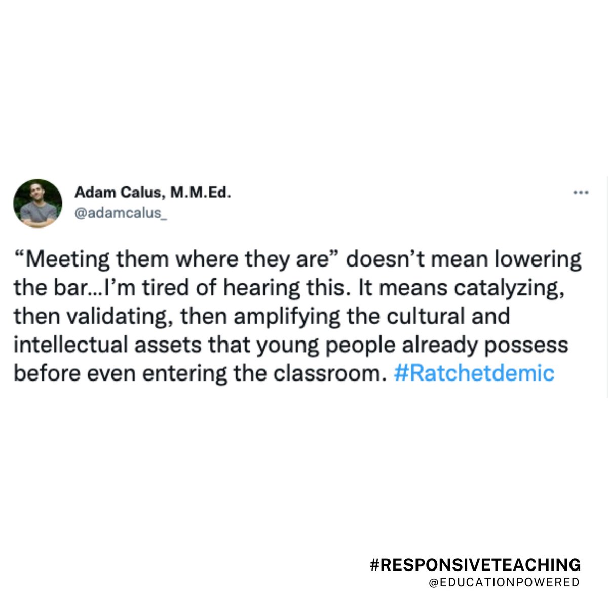 ED_PowerED's tweet photo. 🗣 SAY IT LOUDER FOR THE PEOPLE IN THE BACK!

#Ratchetdemic #ResponsiveTeaching #BlackStudents #LatinXStudents #TeachLikeAChampion #TeachResponsively #OurStudentsMatter  #TeachingEquity #BlackEducation https://t.co/ieymucsmST
