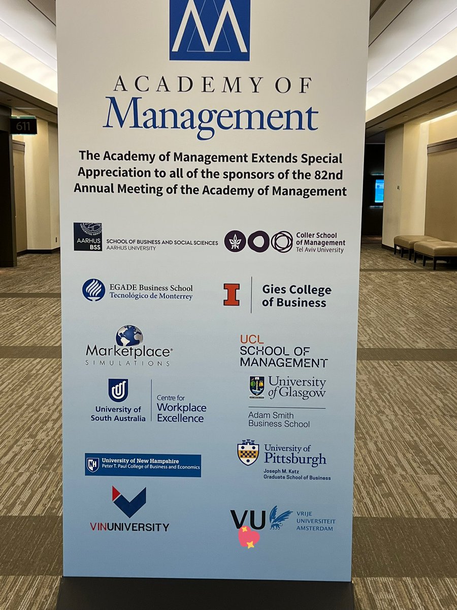 Super excited for the start of #AOM2022 co-sponsored by  @VUamsterdam 🤩. So good to be back again! @AOM_HCM @AOMConnect