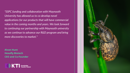 .<a href="/HexaflyBiotech/">Hexafly</a> is pioneering the use of insect-based products in feeds and as plant nutrients. The company's collaborative research with <a href="/MaynoothUni/">Maynooth University</a> has led to the discovery of a new use for its Hexafrass product. Read more bit.ly/3PFCt52
#CollaboratetoInnovate