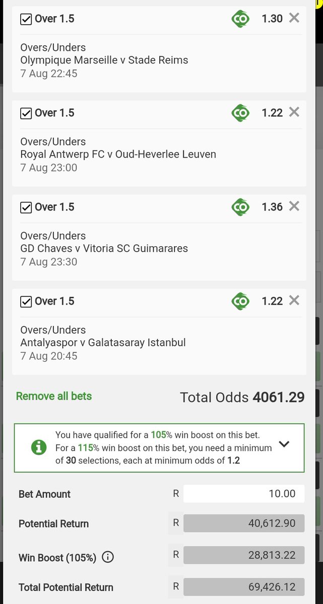 Betting_gurru's tweet photo. Here's the 4061.29 odds I promised

RETWEET AND SHARE I WILL FOLLOW BACK

I edited this slip and will share the edited version with my VIP Group with more slips I cooked. It's only R100 ONCEOFF to join my VIP Group. DM me to join. 

Code: U168922F9
https://t.co/RPVsMpbHEm https://t.co/woYM8HHNpO