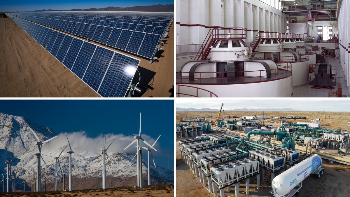 Interior plays a lead role in creating a clean energy economy through increased renewable energy production on public lands and waters, including:  

🌞 solar

🌬️ onshore and offshore wind 

🌋 geothermal

🌊 wave and tidal energy projects

Learn more: doi.gov/priorities/cle…