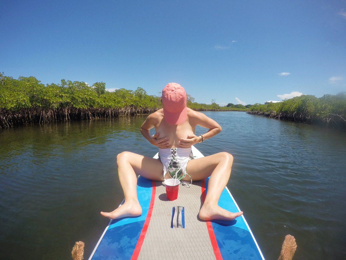 Best way to paddle #naked #topless #nakedpaddleboarding #nudist #naturist #nakedlife #NormalizeNudity #nudistcouple